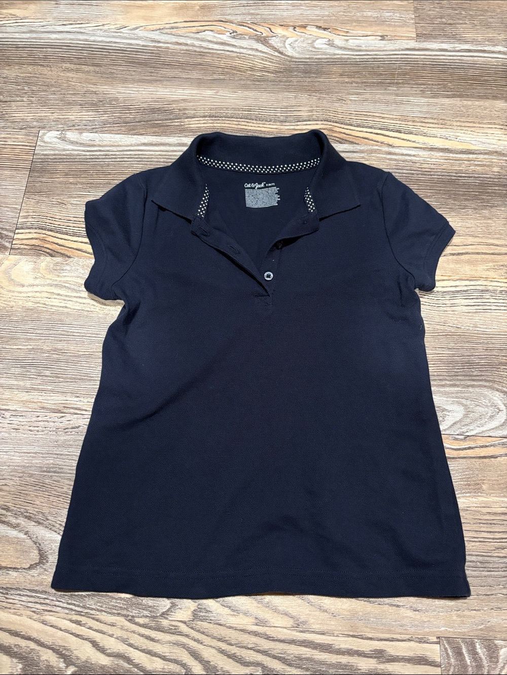 Cat & Jack Navy Short Sleeve Polo Shirt
